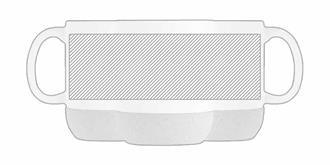 Tasse bimatière en liège et céramique mate Marly - Marquage autour