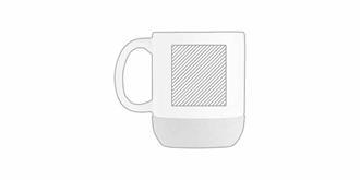 Tasse bimatière en liège et céramique mate Marly - Impression Droite