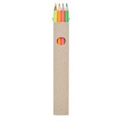 OBG PUB - Lot de 4 crayons surligneurs en boîte Bowy