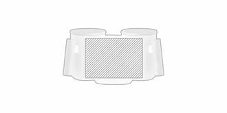 Mug en porcelaine 380 ml poignée en bambou Majesty - Marquage autour