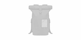 Sac à dos large en toile lavée spacieux Zurich - impression avant coté droite