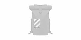 Sac à dos large en toile lavée spacieux Zurich - impression avant coté gauche