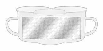 Mug vintage émaillé pour sublimation Platea - Marquage autour