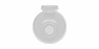 Bouteille de sport à double paroi 500 ml Miliom - impression sur couvercle