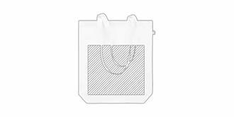 Sac shopping large en toile design coloré Coco - Marquage Verso