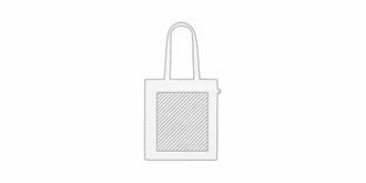 Sac shopping plat en coton organique Onel - Marquage Recto