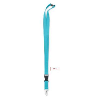 OBG.PUB - Lanyard en coton avec crochet en métal Lannycot Turquoise Lanyard en coton avec crochet en métal Lannycot Turquoise