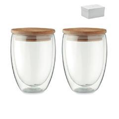 OBG PUB - Lot de 2 verres de 350 ml avec couvercle Tirana