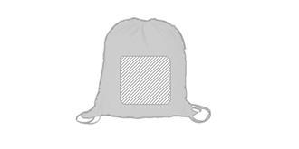 Sac à dos à cordelette rouge en coton Boser - Marquage Recto