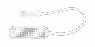 Hub USB 2.0 à 2 ports Type A et un Type C Zuze - Marquage Recto