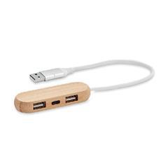 OBG PUB - Hub USB 2.0 à 2 ports Type A et un Type C Zuze