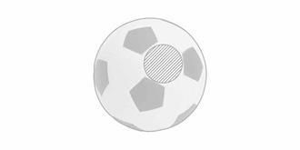 Balle anti-stress forme ballon de foot Goalmake - Impression sur panneau 1 ballon