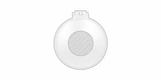 Brosse et miroir de poche pliable en ABS Boulira - Marquage Recto