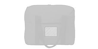 Sac à main de voyage rouge en polyester Taroc - Impression Poche