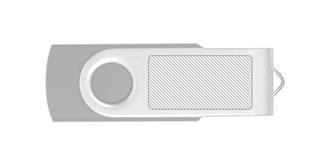 Clé USB en métal avec embout stylet Paddle - Marquage Recto