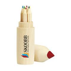 OBG PUB - Crayons de couleur en bois dans un cylindre Krack