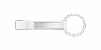 Porte-clés décapsuleur en aluminium Specta - Marquage Recto