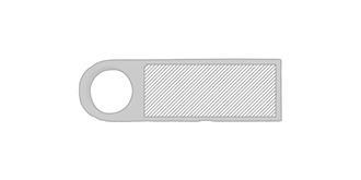 Clé USB et OTG type C 3.0 corps en métal Donna - Marquage Verso