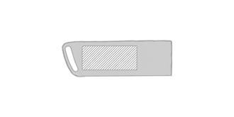 Clé USB et OTG type C 2.0 en métal rotatif Karty - Marquage Verso