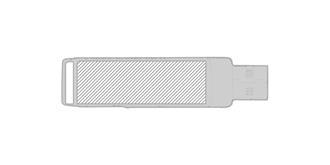 Clé USB et OTG type C 2.0 design large Zambilo - Marquage Recto