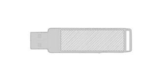 Clé USB et OTG type C 3.0 métallique Vizou - Marquage Verso