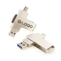 OBG PUB - Clé USB et OTG type C 3.0 métallique Vizou
