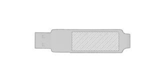 Clé USB et OTG type C 2.0 couvercle rotatif Berril - Marquage Verso