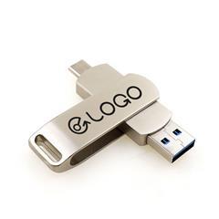 Clé USB et OTG type C 3.0 aspect métallique publicitaire Pirota