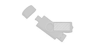 Clé USB et OTG type C 2.0 en bois et métal Santore - Marquage Recto