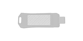 Clé USB et OTG type C 3.0 ultra-rapide Storm - Marquage Verso