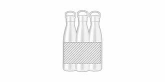 Bouteille à double paroi design brillant Arctic - Marquage autour