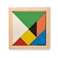 OBG PUB - Jeu de puzzle 7 pièces en bois coloré Tangram