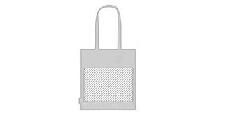 Sac shopping en coton avec anses longues Rumlex - Marquage Recto