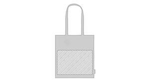 Sac shopping en coton avec anses longues Rumlex - Marquage Verso