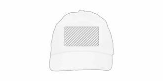 Casquette baseball avec 6 pans en coton Basie - Marquage Recto