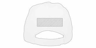 Casquette baseball avec 6 pans en coton Basie - Marquage Verso