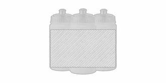 Gourde de sport simple en plastique 500 ml Gouddy - Marquage autour