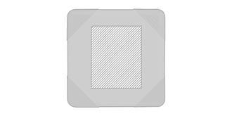 Surligneur 4 couleur forme carrée en ABS Squarie - Marquage Verso