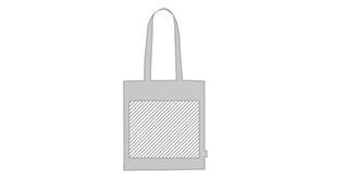 Sac shopping en coton 100 % recyclable Grakens - Marquage Recto