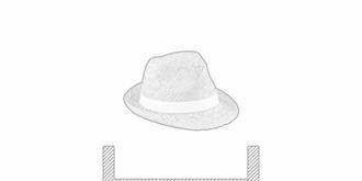 Chapeau en paille naturelle avec bandeau Montevido - Marquage Recto