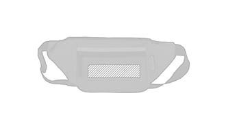 Sac banane en plastique recyclé RPET Jooner - Marquage Recto