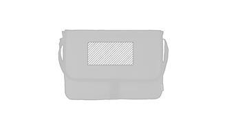 Sacoche à bandoulière en plastique recyclé Yoma - Marquage Recto