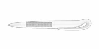 Stylo à bille twist élégant en ABS Penina - Marquage sur le manche du stylo