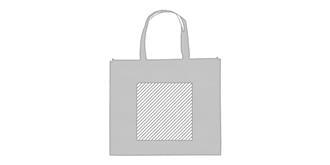 Sac shopping élégant en plastique RPET Kaiso - Marquage Recto