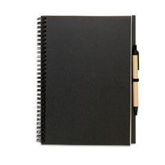 OBG PUB - Carnet A5 recyclé de 70 pages avec stylo Sorah