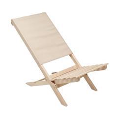 Chaise de plage pliable en bois résistant Maerino