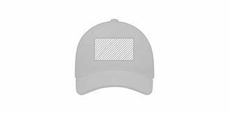 Casquette de baseball à 5 pans en coton Singa - Marquage Recto