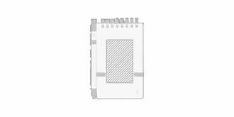 Carnet en carton de lait recyclé A6 Mandray - Marquage Verso