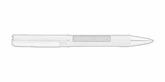 Stylo à bille twist en bambou élégant Niary - Marquage manche gauche