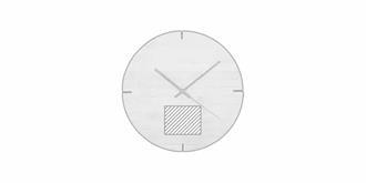 Horloge murale décorative en bambou Eszura - Impression Bas